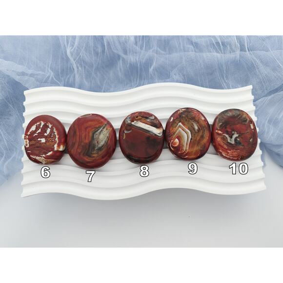Warring States Red Agate Palm Stone - Picture 9 of 10
